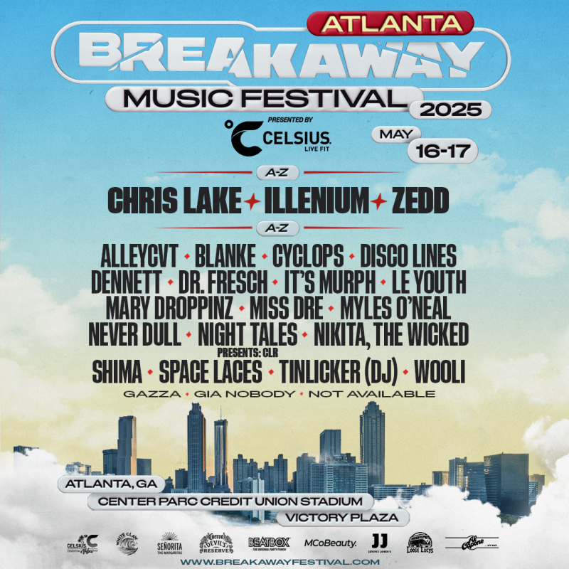 Zedd, ILLENIUM and Chris Lake to Headline Breakaway Festival's Atlanta Debut