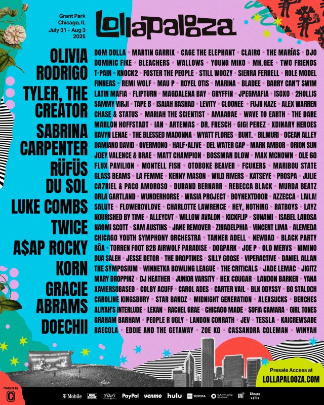 Lollapalooza Returning With Dom Dolla, Martin Garrix, Knock2, ISOxo and More in 2025