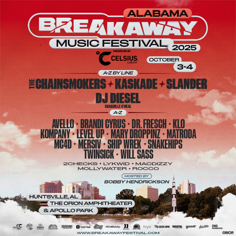Breakaway Festival Planting Its Flag in Alabama With The Chainsmokers, Kaskade and More