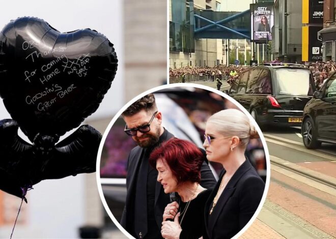 Osbourne Family + Fans at Ozzy’s Funeral Procession