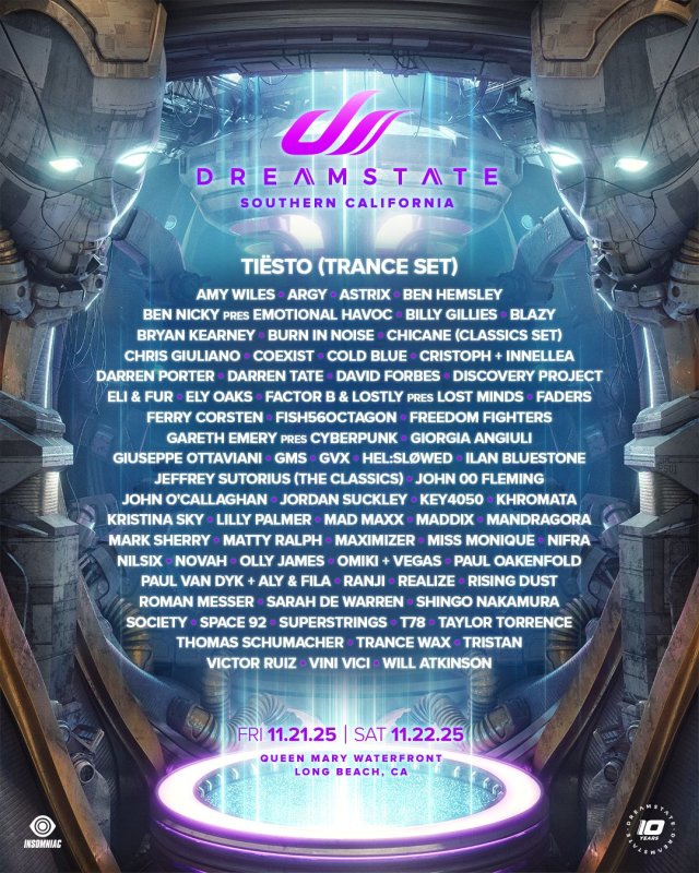 Dreamstate SoCal Unveils Monumental 2025 Lineup Featuring Tiësto, Paul van Dyk, and More