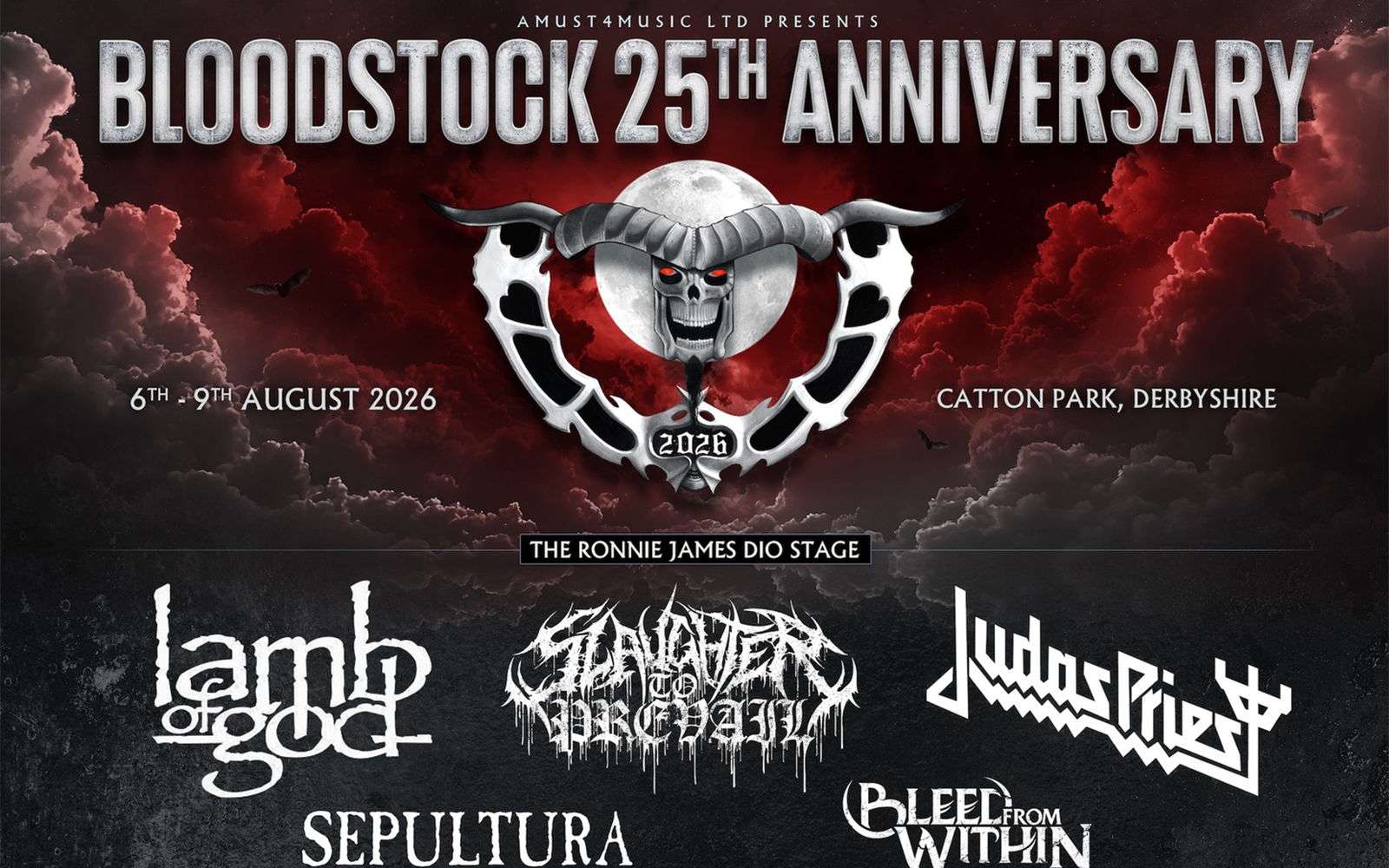 LAMB OF GOD, JUDAS PRIEST, NEVERMORE & More Booked For Bloodstock Open Air 2026