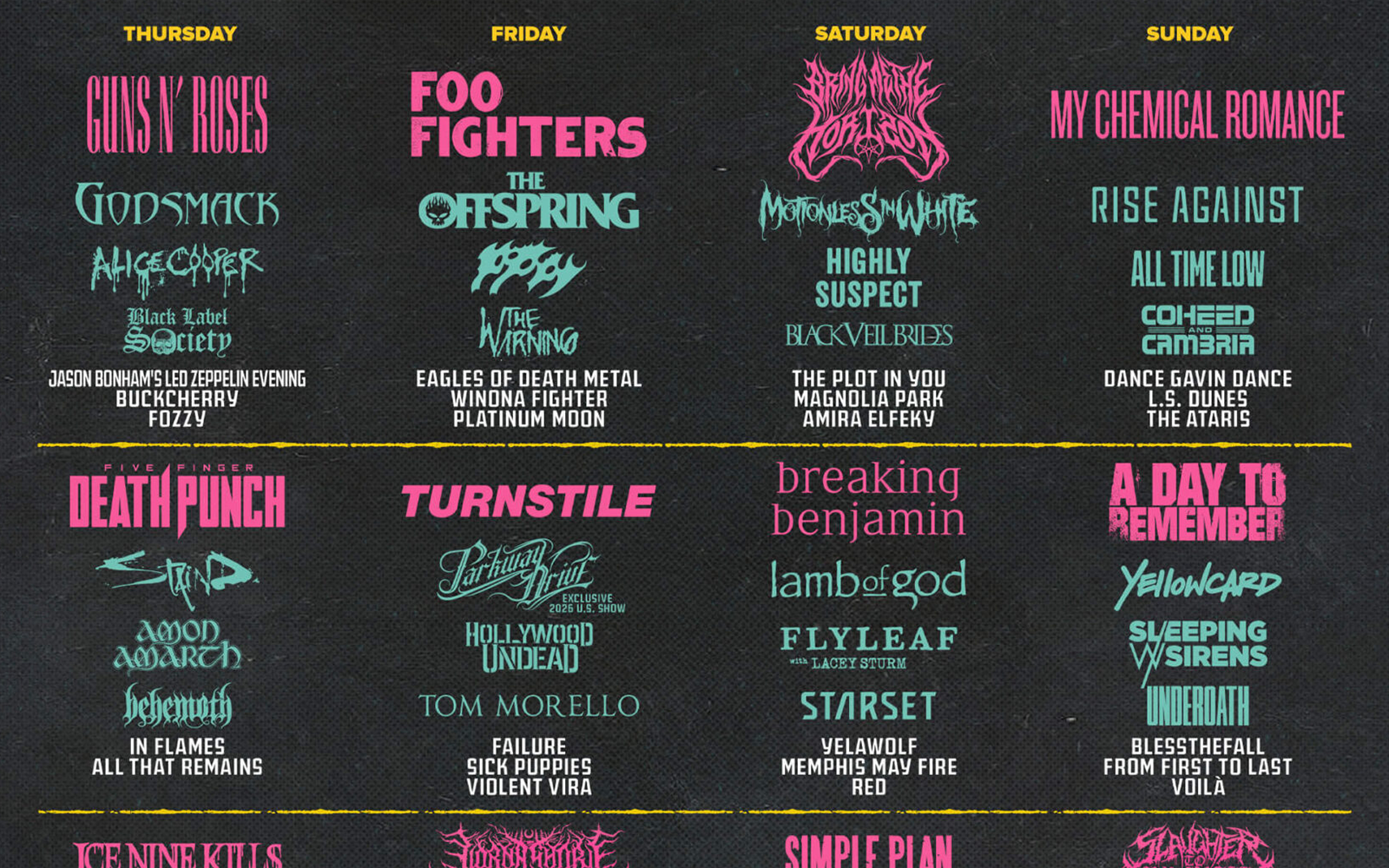 Welcome To Rockville 2026 Announces Full Lineup Feat. FOO FIGHTERS, GUNS N’ ROSES, BRING ME THE HORIZON & More