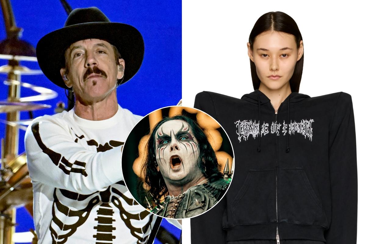 Anthony Kiedis Rocks $2,500 Designer Black Metal Sweatsuit