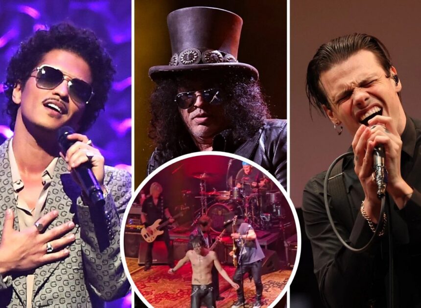 Watch Slash Play Private Show With Yungblud, Bruno Mars + More